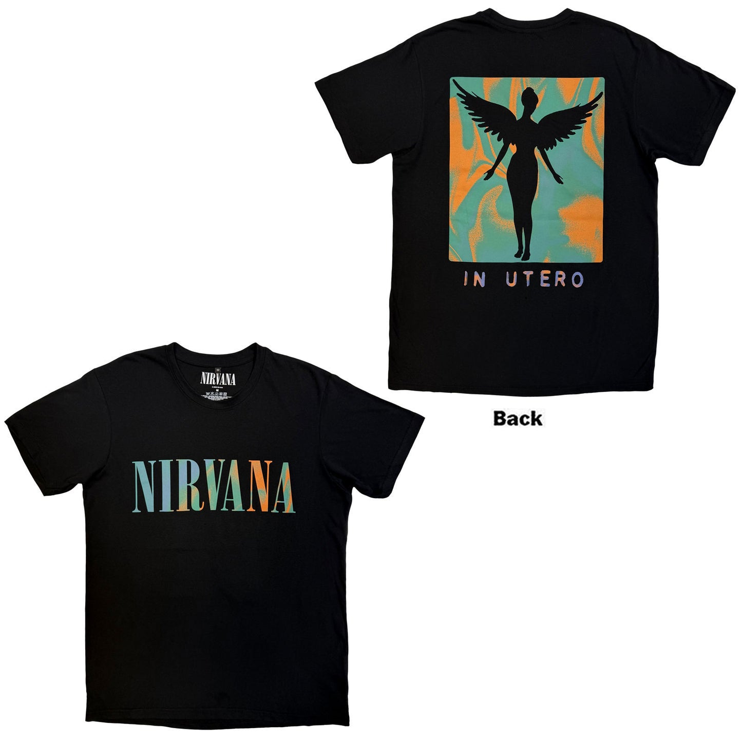 Nirvana In Utero Angel Swirl Vintage T-shirt Front