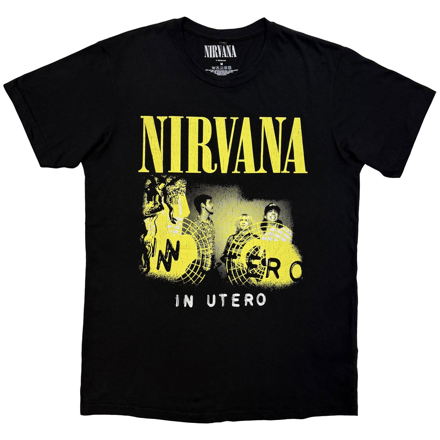 Nirvana In Utero Band Photo Vintage T-shirt Front