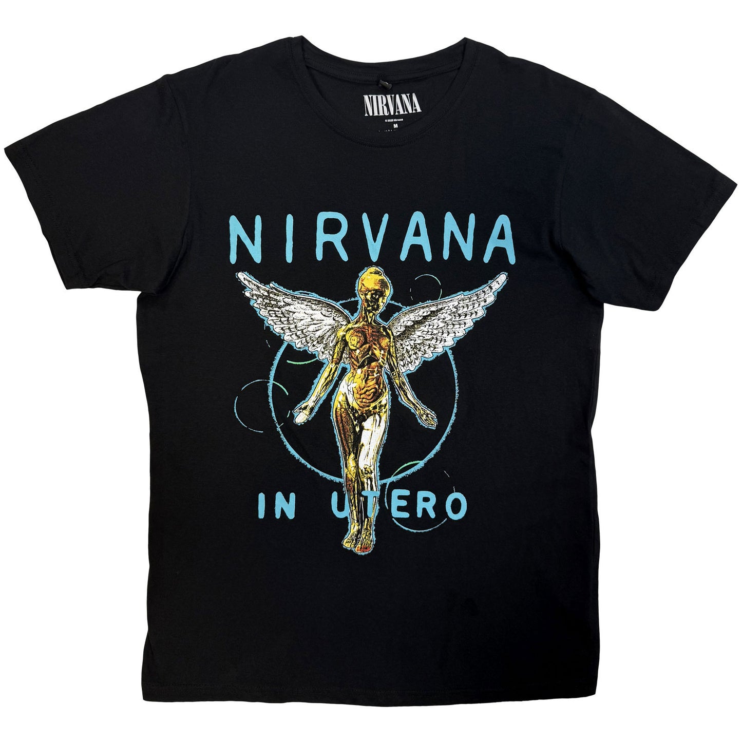 Nirvana In Utero Neon Blue Vintage T-shirt Front