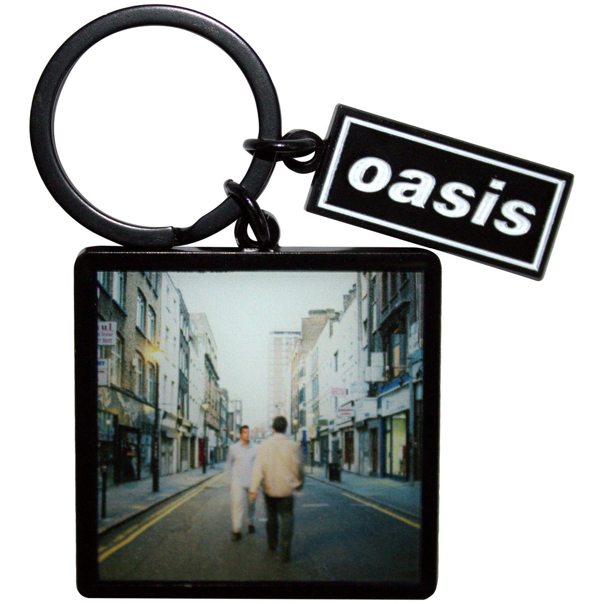 Oasis What's The Story Album Decca Logo Charm Metal Key Chain Front