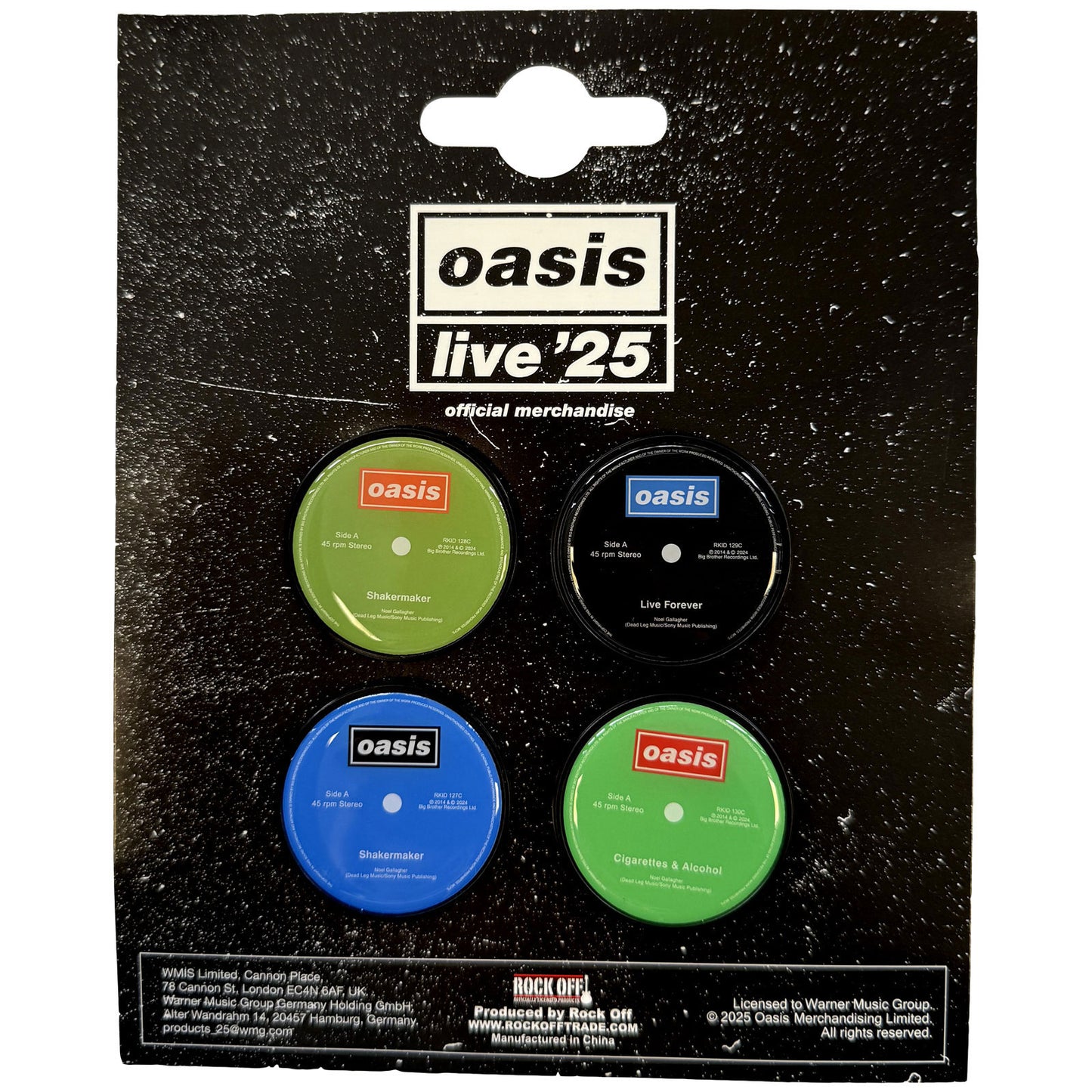 Oasis Single Discs Magnet Front