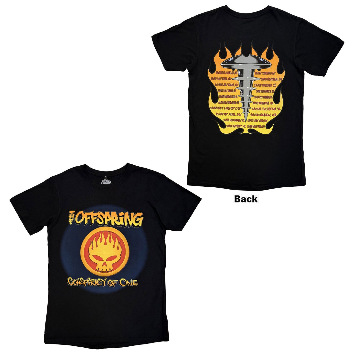 Offspring Conspiracy Of One Tour '00 Vintage T-shirt Front