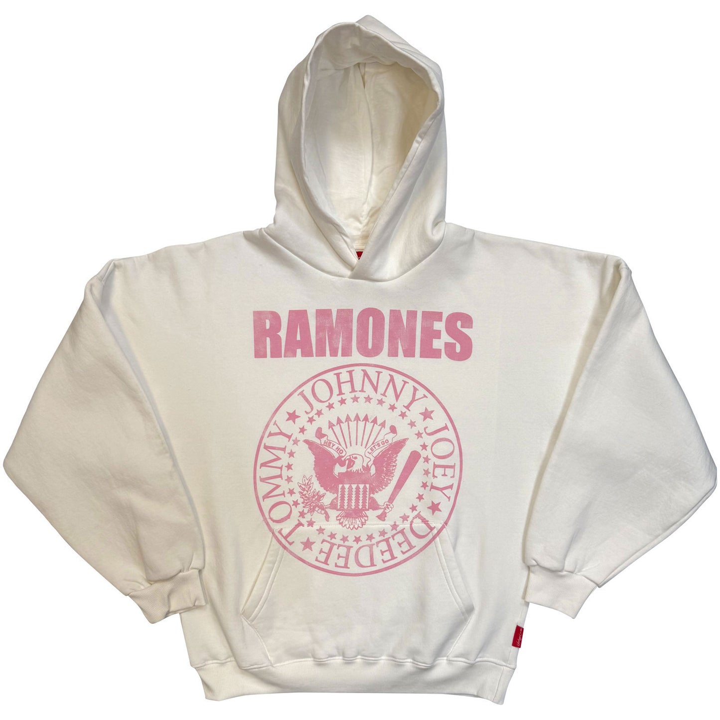 Ramones Pink Presidential Seal Hooded Sweatshirt Front