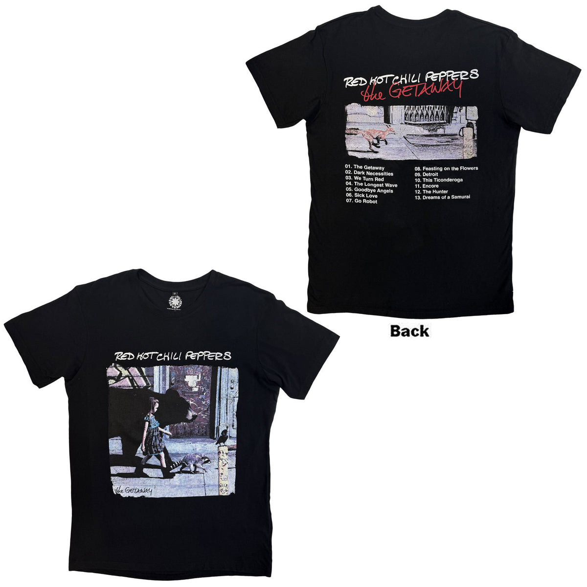 Red Hot Chili Peppers The Getaway Tracklist Vintage T-shirt Front
