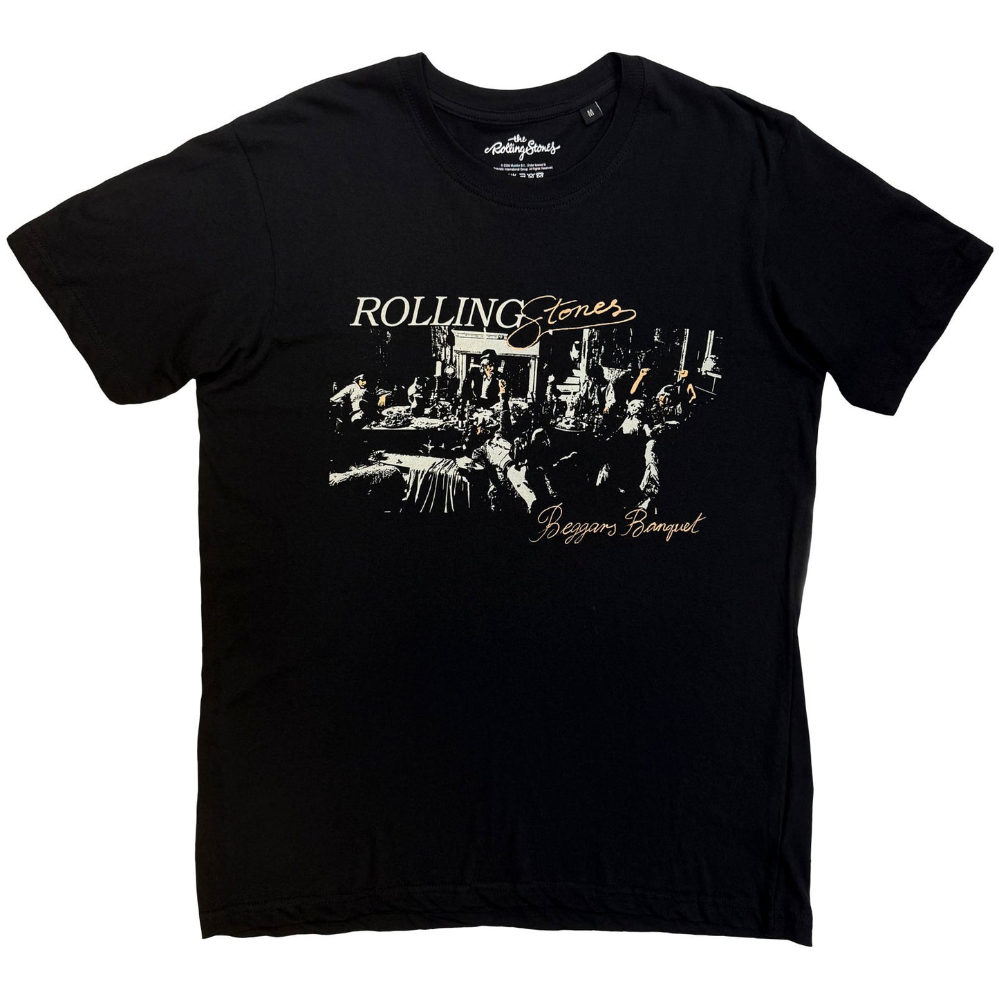 Rolling Stones Beggars Banquet Script T-shirt Front