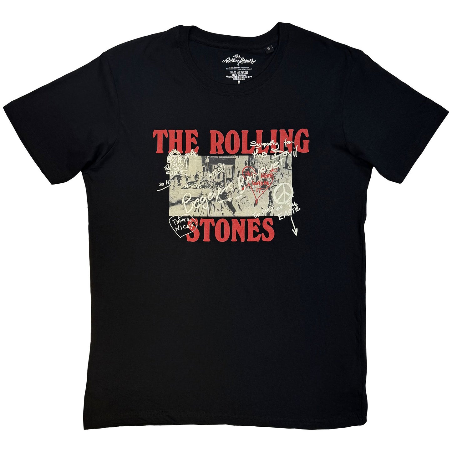 Rolling Stones Beggars Banquet Graffiti T-shirt Front