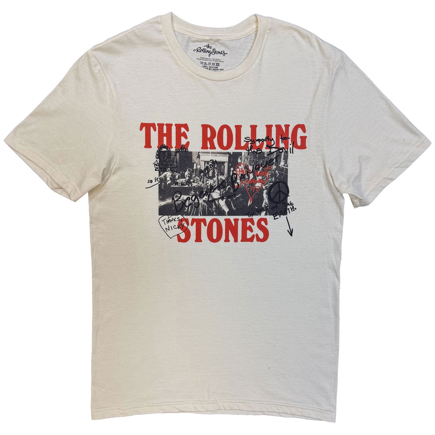 Rolling Stones Beggars Banquet Graffiti T-shirt Front