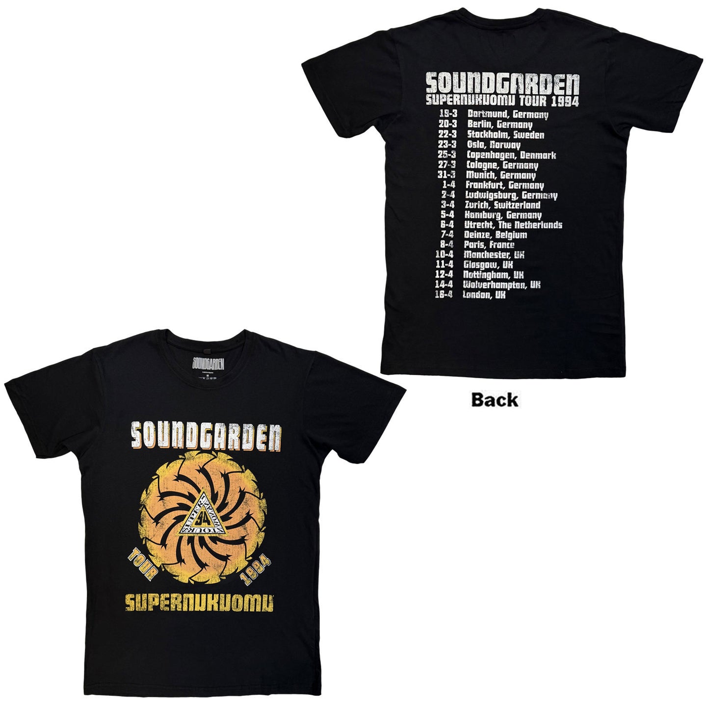 Soundgarden Superunknown Tour '94 T-shirt Front