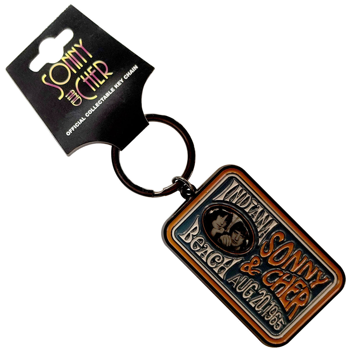Cher Indiana Beach Metal Key Chain Front
