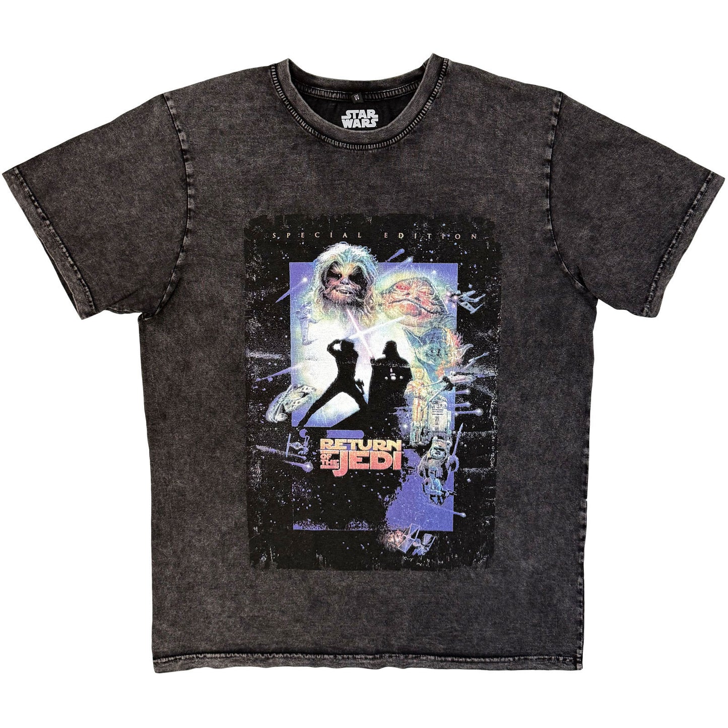 Star Wars Rotj Silhouette Stone Wash T-shirt Front