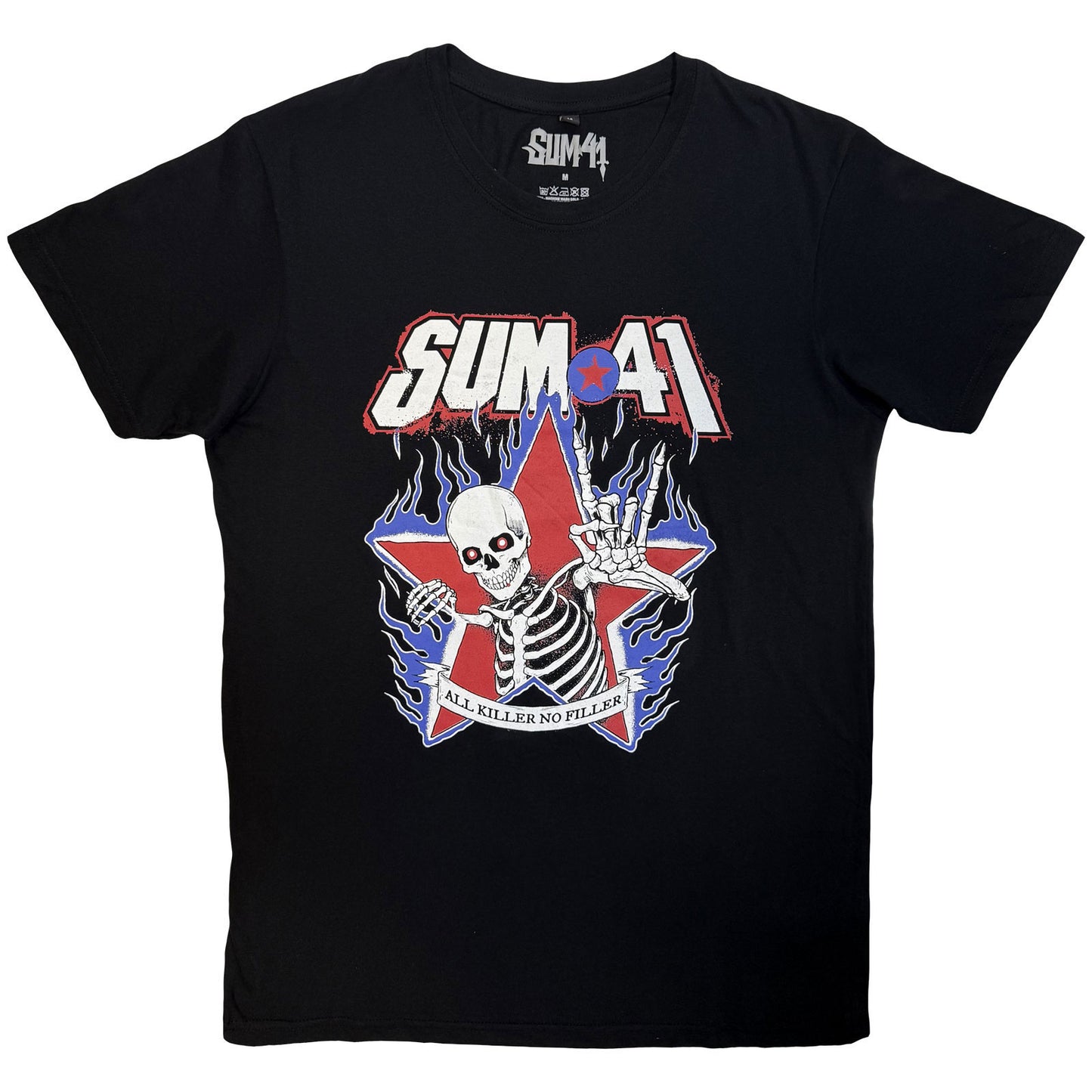 Sum 41 All Killer No Filler Skeleton Vintage T-shirt Front