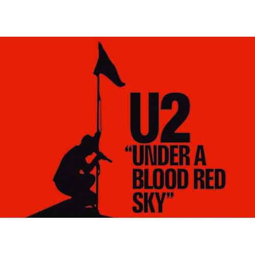 U2 Under A Blood Red Sky Post Card Front