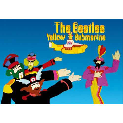 Beatles Yellow Submarine Band 1 Post Card Front