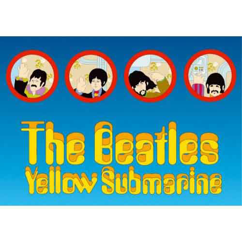 Beatles Yellow Submarine Portholes Post Card Front