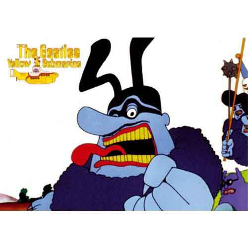 Beatles Yellow Submarine Big Blue Meanie Post Card Front