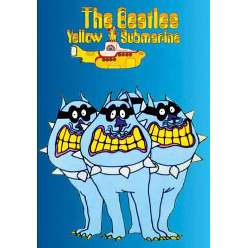 Beatles Yellow Submarine Bull Dogs Post Card Front