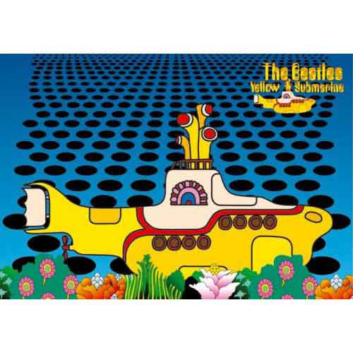 Beatles Yellow Submarine Sea Of Holes Post Card Front
