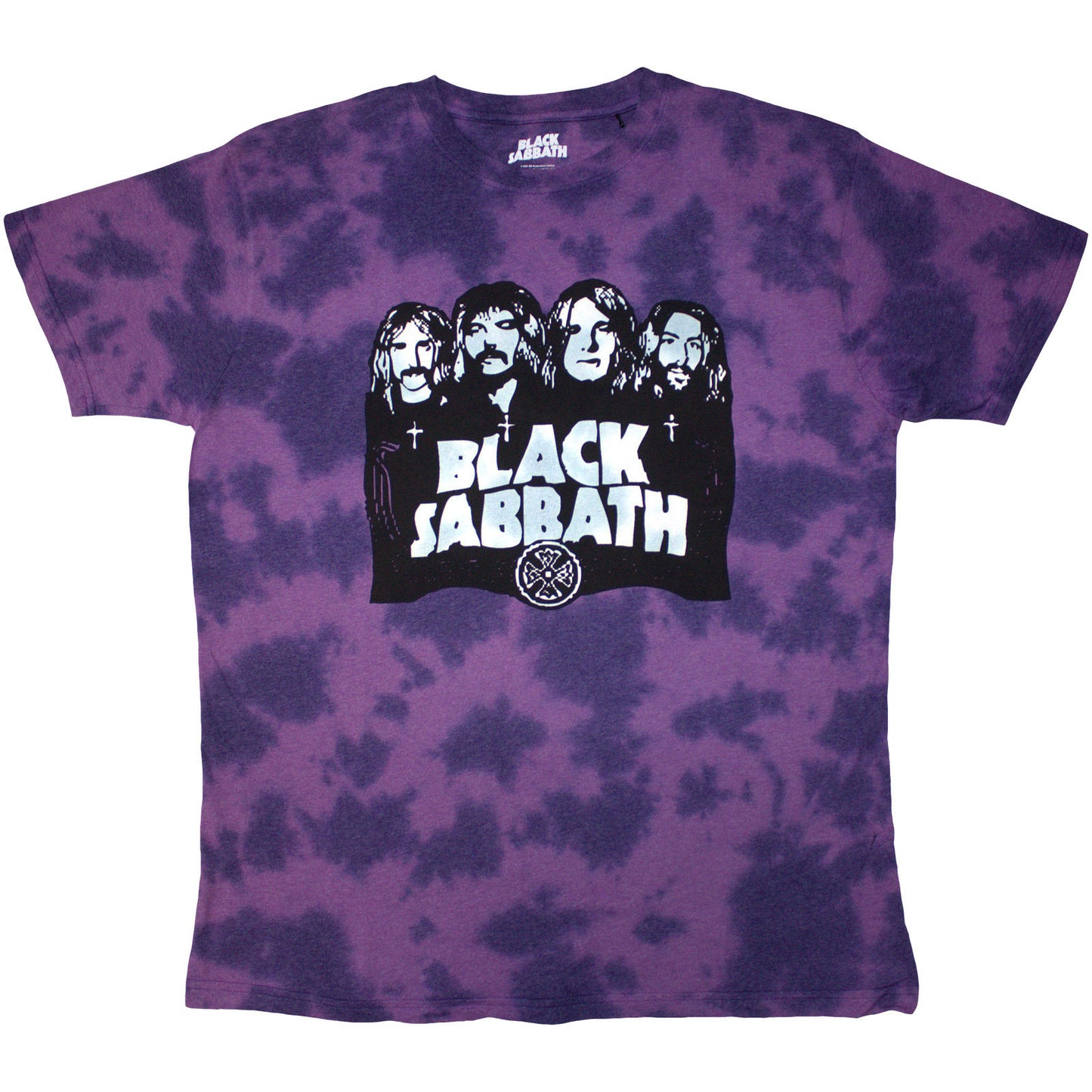 Black Sabbath Band & Logo Stone Wash T-shirt Front