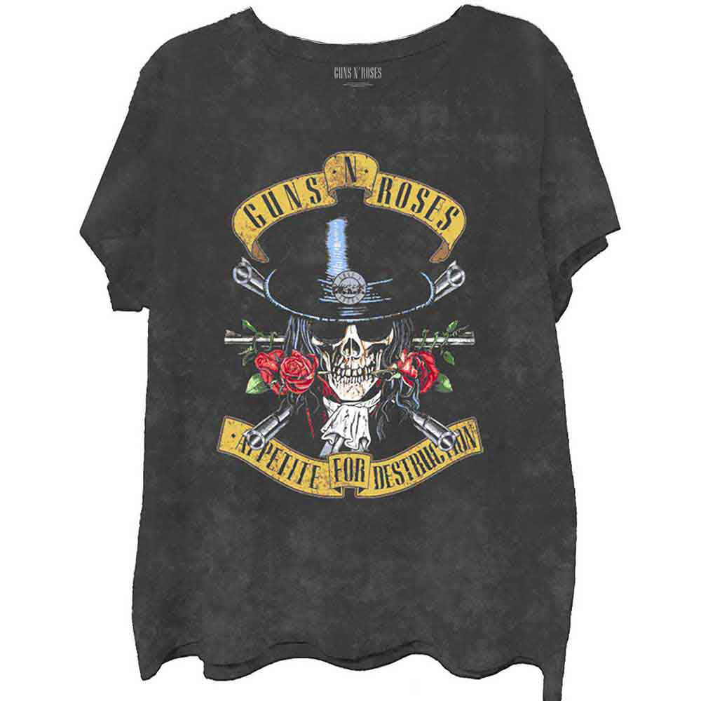 Guns N Roses Appetite Stone Wash T-shirt Front