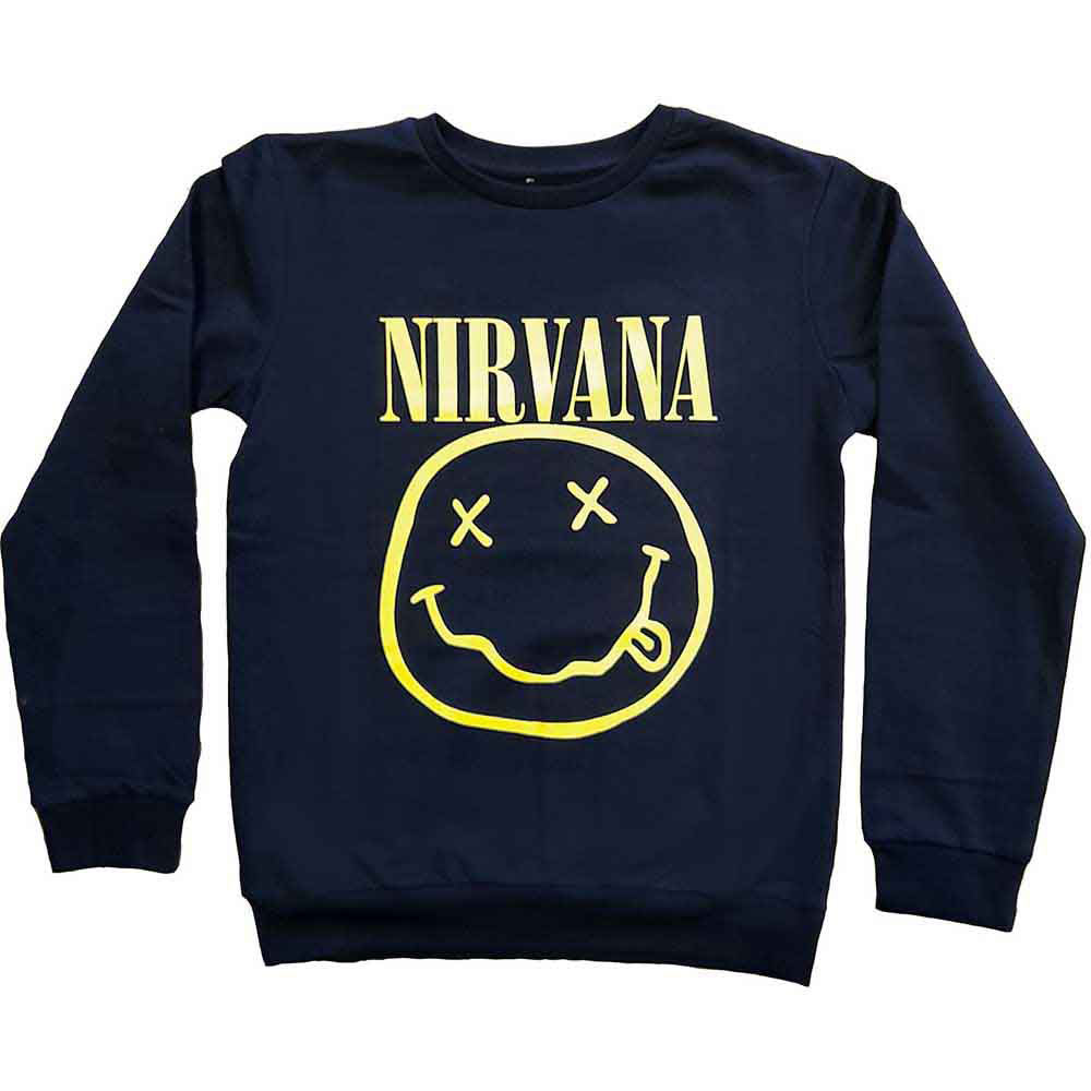 Nirvana Yellow Happy Face Sweatshirt Front