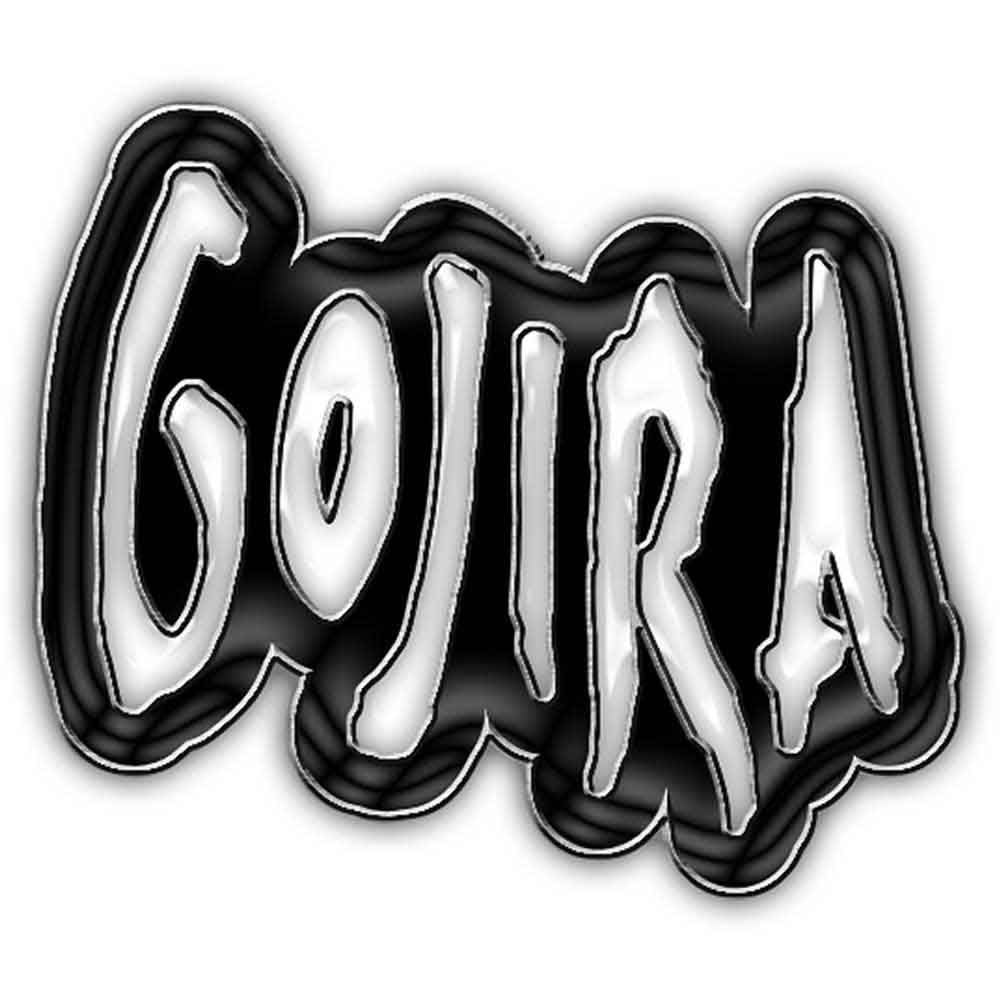 Gojira Logo Pewter Pin Badge Front