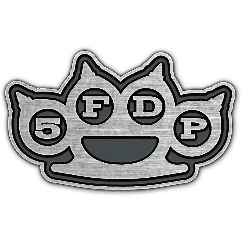 Five Finger Death Punch Knuckles Pewter Pin Badge Front