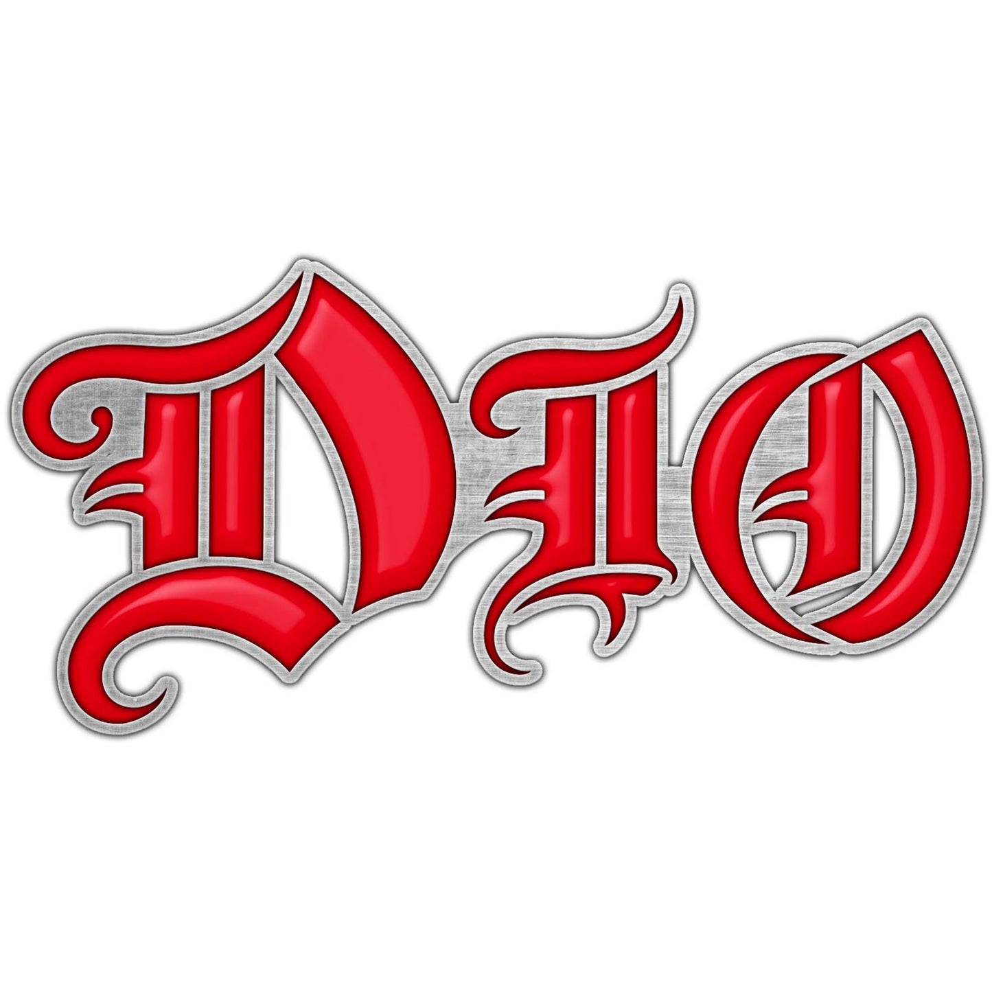 Dio Logo Pewter Pin Badge Front
