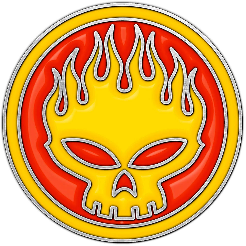 Offspring Skull Logo Pewter Pin Badge Front