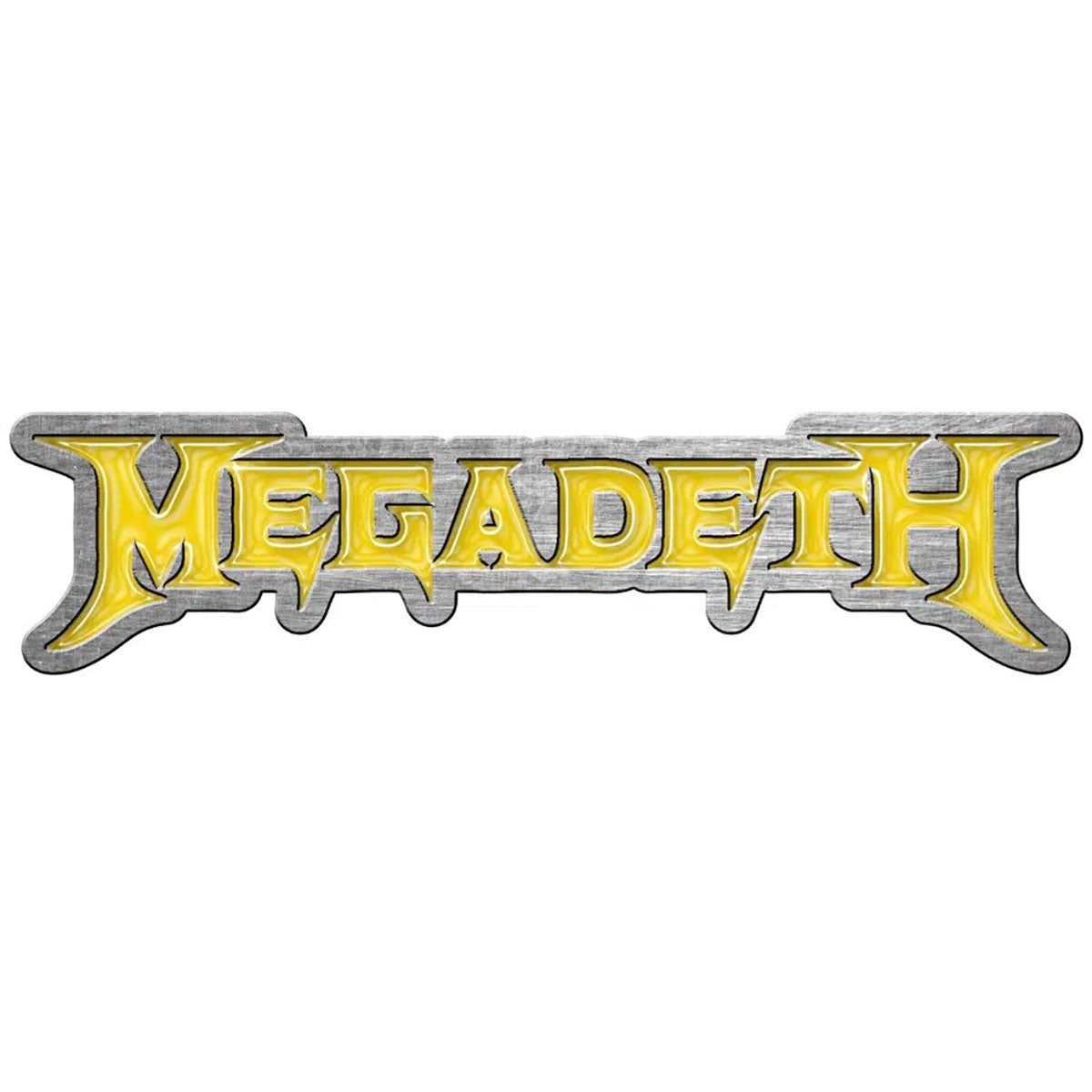 Megadeth Logo Pewter Pin Badge Front