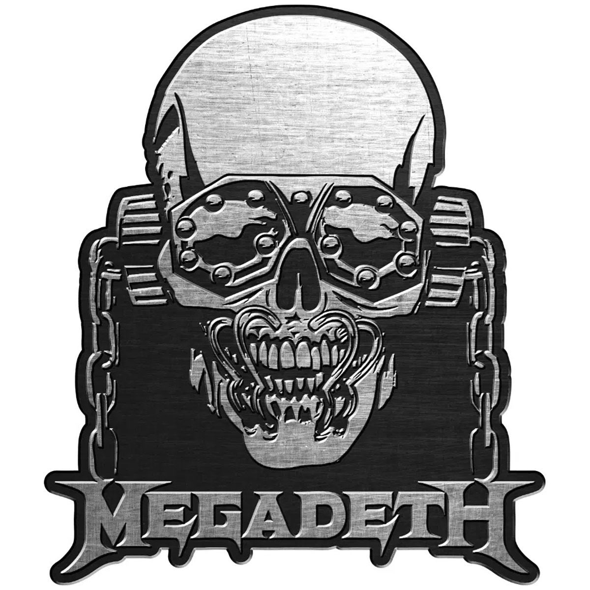 Megadeth Vic Rattlehead Pewter Pin Badge Front
