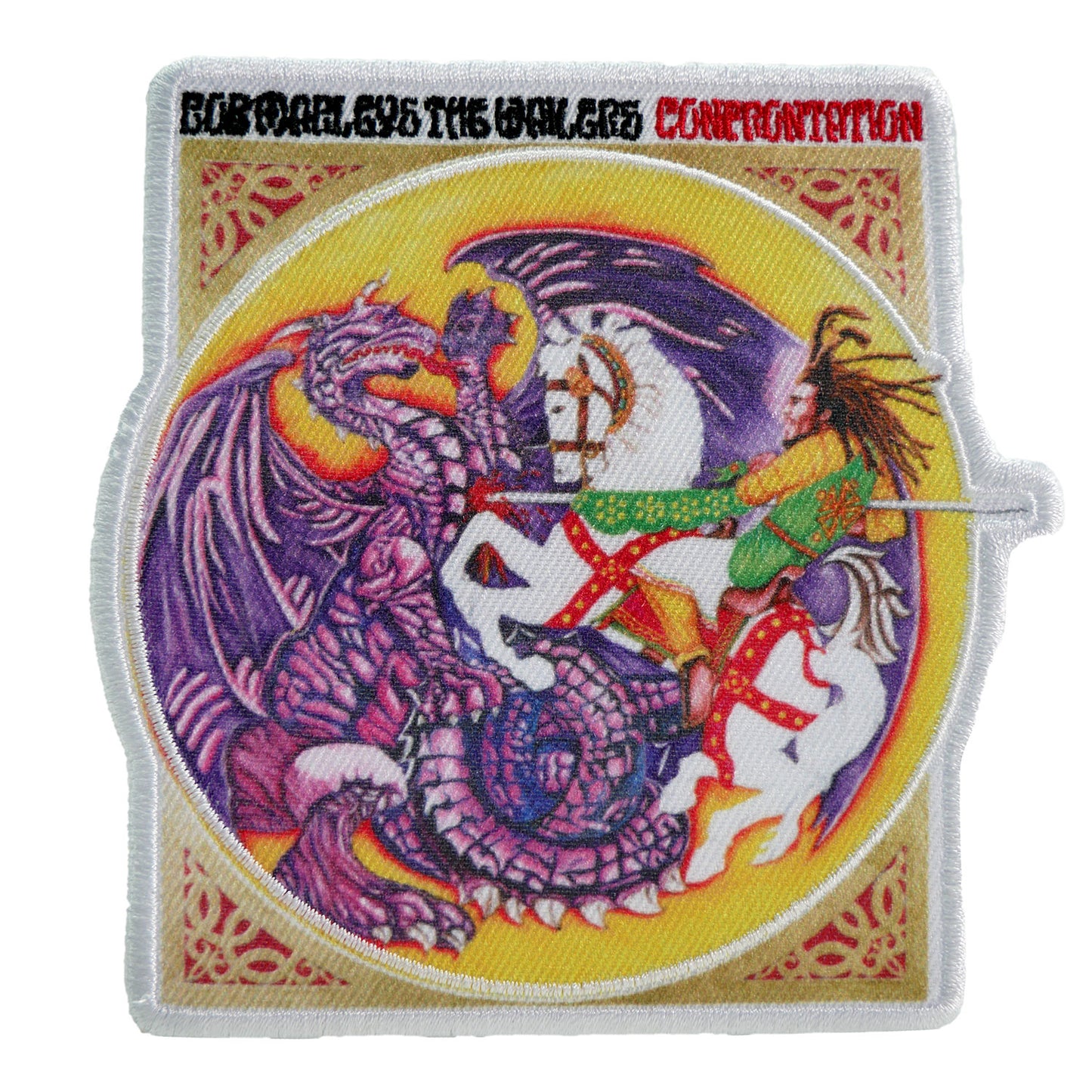 Bob Marley Confrontation Embroidered Patch Front