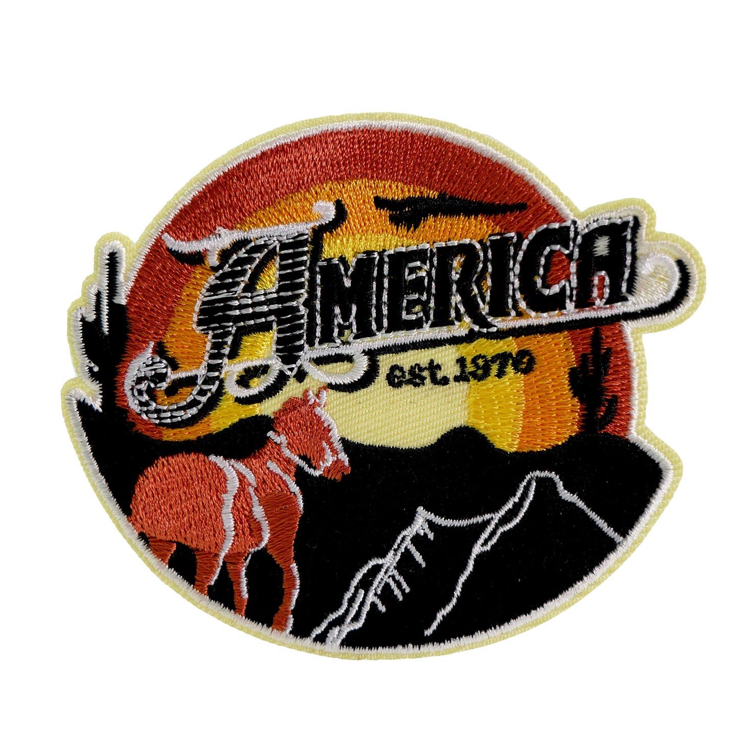 America America Desert Sunset Embroidered Patch