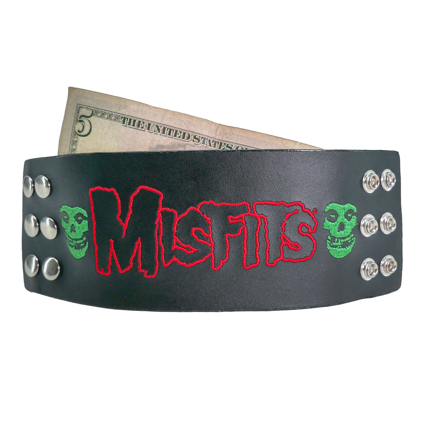 Misfits Skulls With Secret Compartment Wristband Front