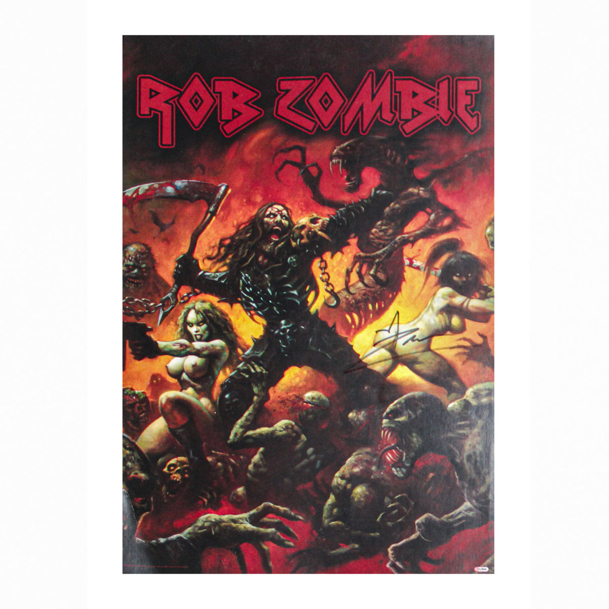 Rob Zombie Battle by Alex Horley (Autographed!) Concert Promo Poster Front