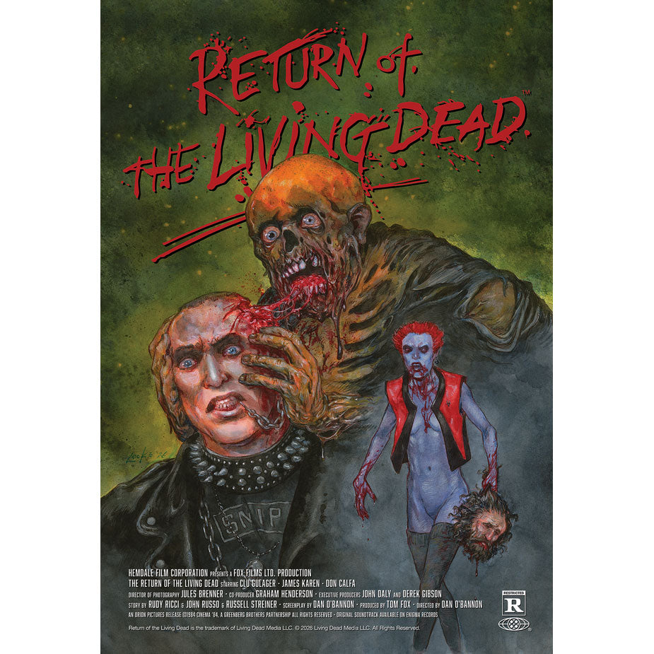 Return Of The Living Dead Return of The Living Dead by Vince Locke (Rockabilia Exclusive) Limited Screenprint Front