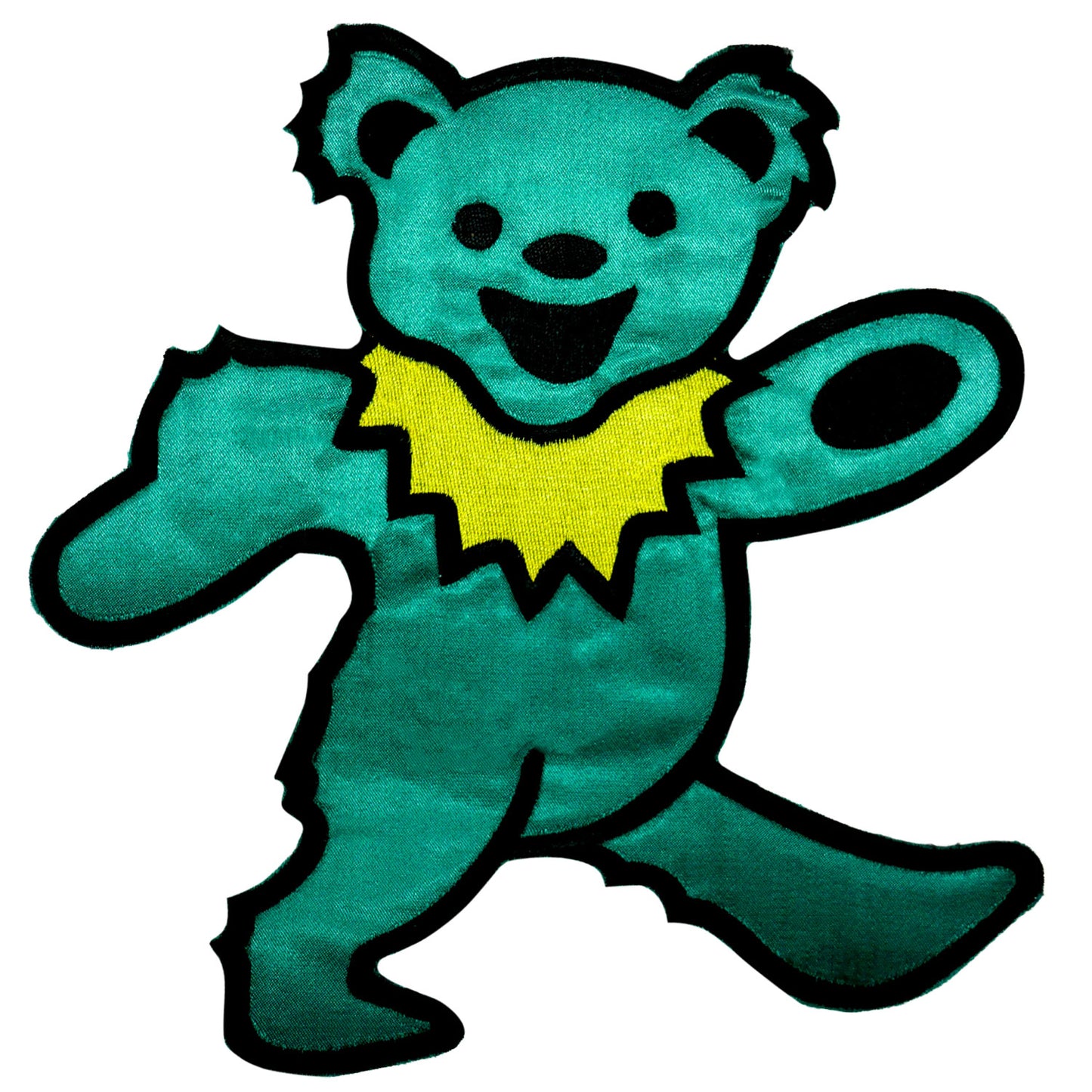 Grateful Dead Green Dancing Bear Back Patch Front