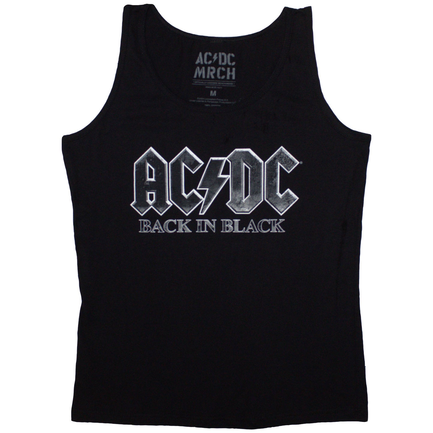 AC/DC Back In Black Tank Top Womens Tank Front