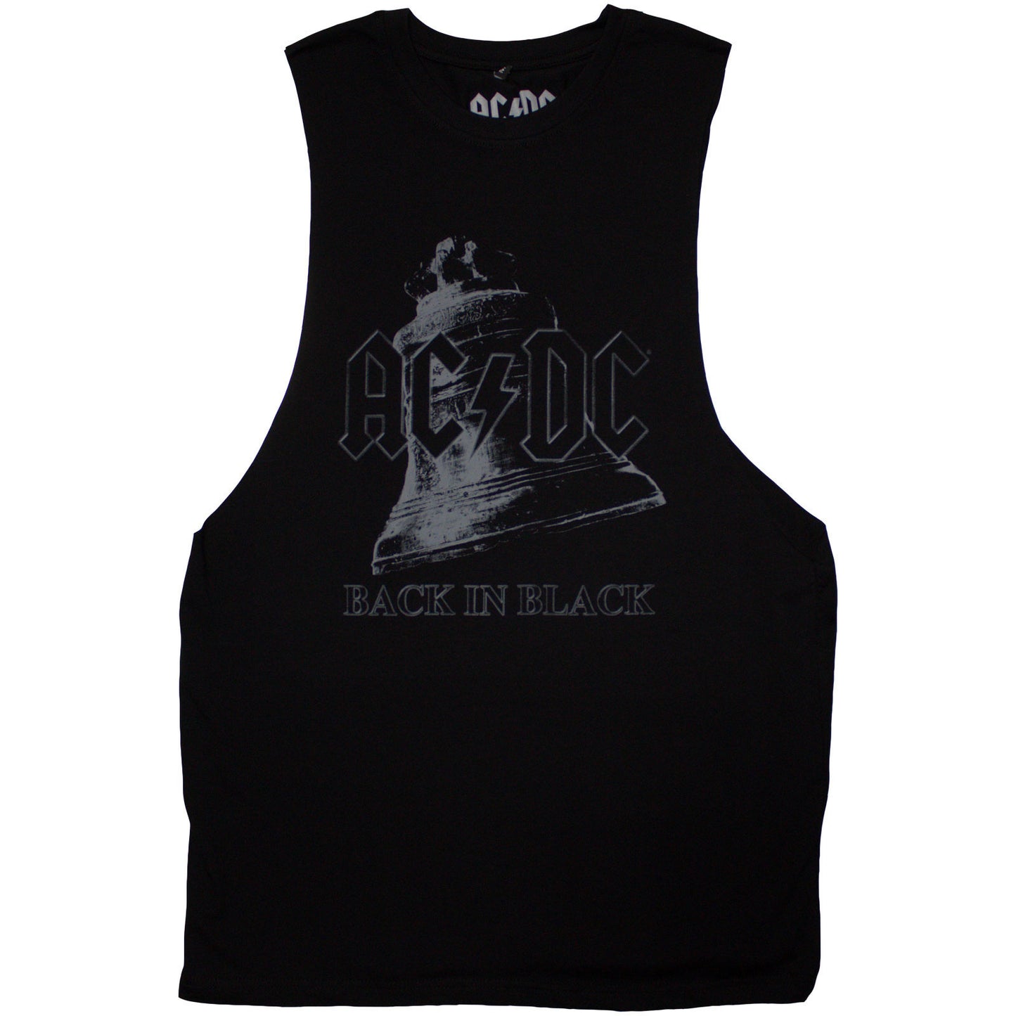 AC/DC Back In Black Bell Tank Top Mens Tank Back