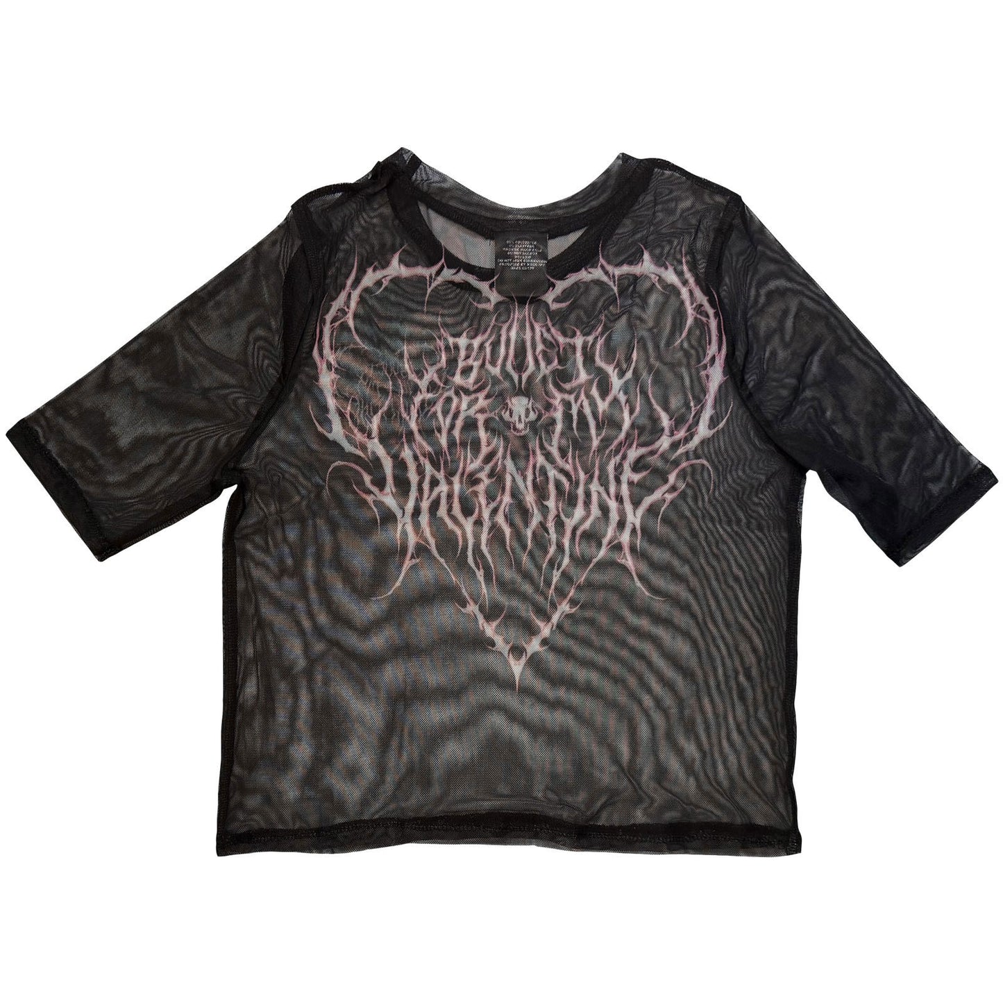 Bullet For My Valentine Deathcore Mesh Crop Top Girls Jr Back