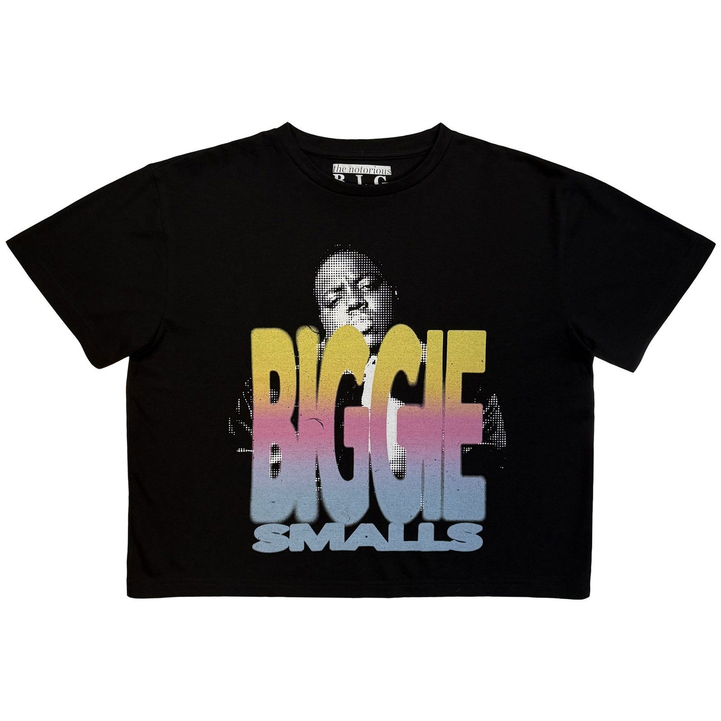 Notorious B.I.G. Halftone Biggie Crop Top Girls Jr Front