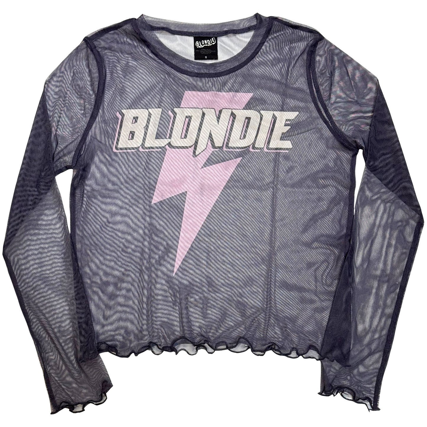 Blondie Lightning Strike Mesh Crop Top Girls Jr Front