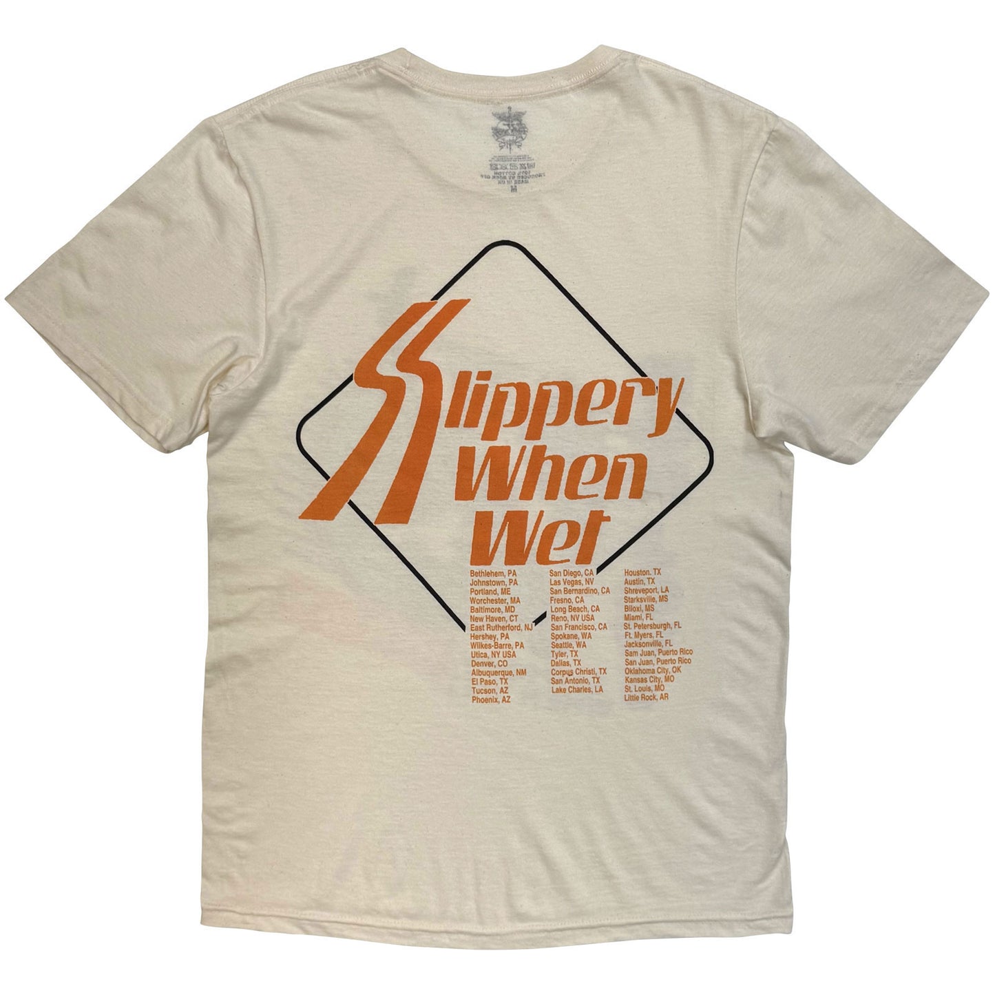 Bon Jovi Slippery When Wet Tour '86-'87 T-shirt Back