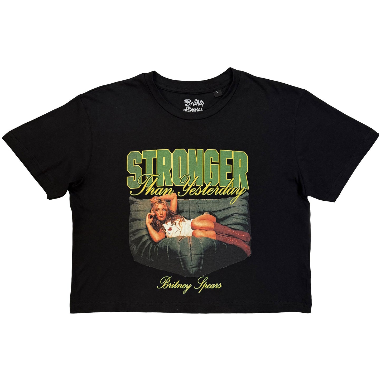 Britney Spears Stronger Than Yesterday Crop Top Girls Jr Front
