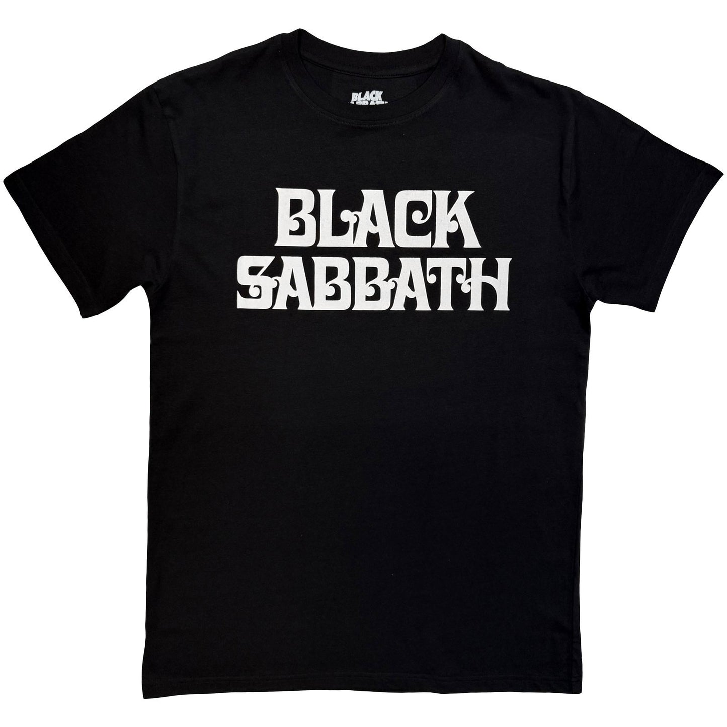 Black Sabbath Curly Logo Mono T-shirt Front