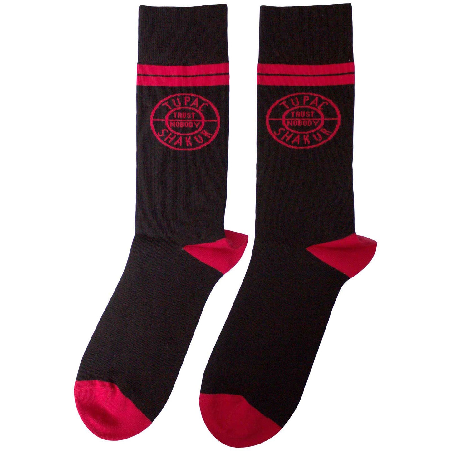 Tupac Circle Logo (US Men's Shoe Size 8-12) Socks Back