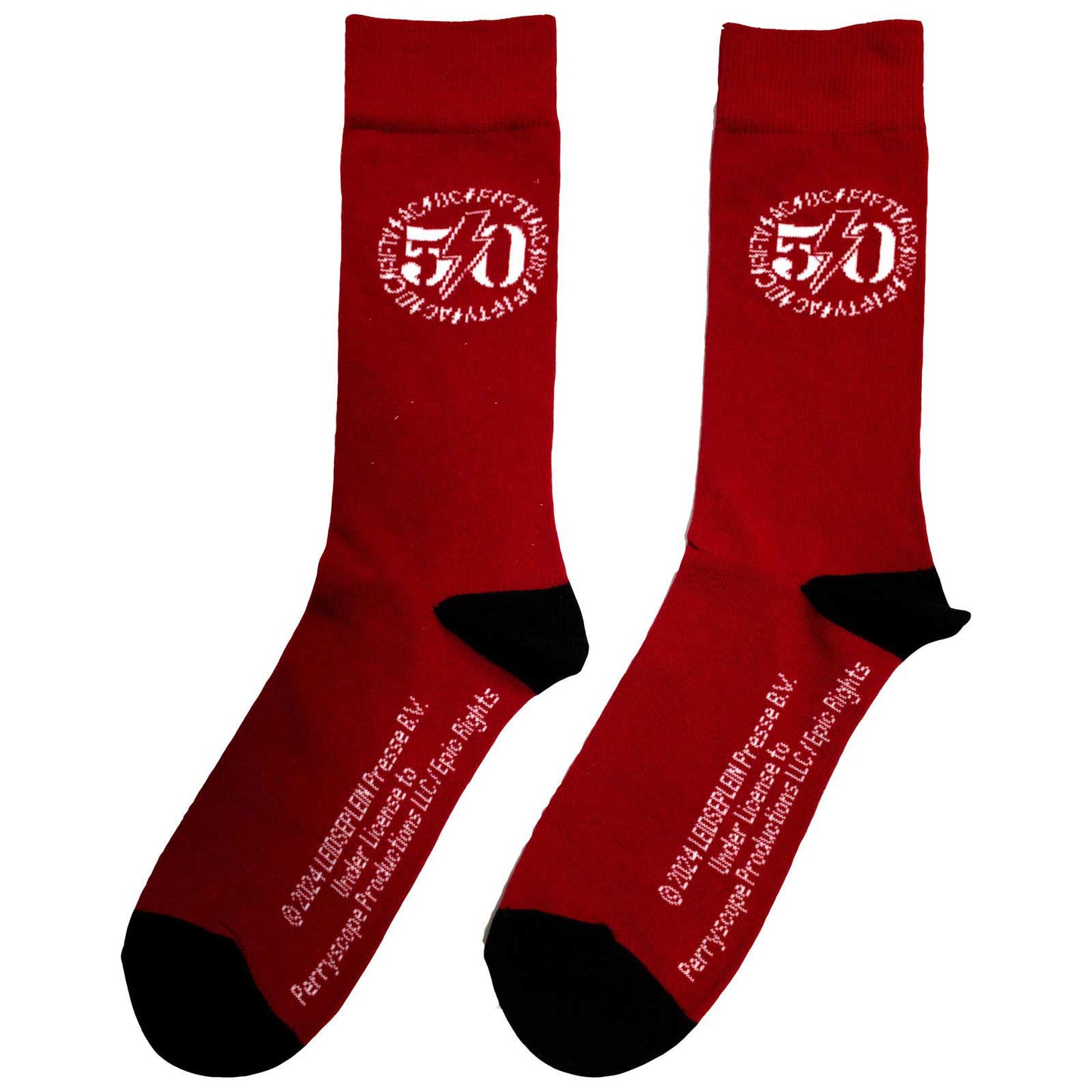 AC/DC 50th Logo (US Men's Shoe Size 8-12) Socks Alt 2
