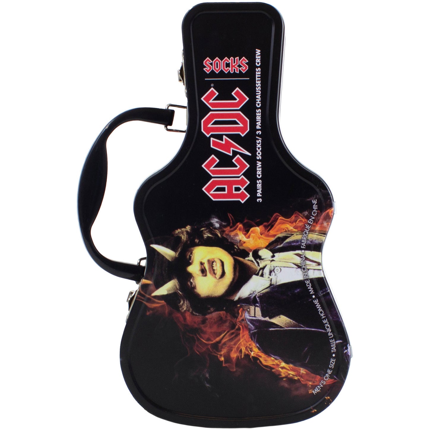 AC/DC Logos (US Men's Shoe Size 8-12) Socks Front