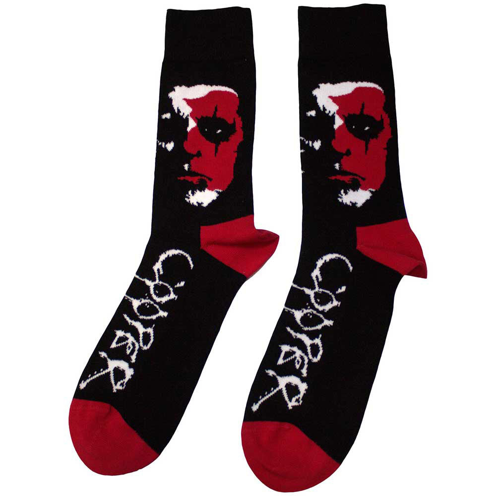 Alice Cooper Face (US Men's Shoe Size 8-12) Socks Back