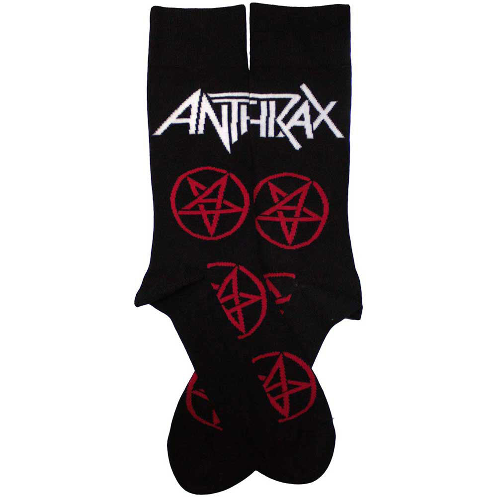 Anthrax Pentathrax Pattern (US Men's Shoe Size 8-12) Socks Back