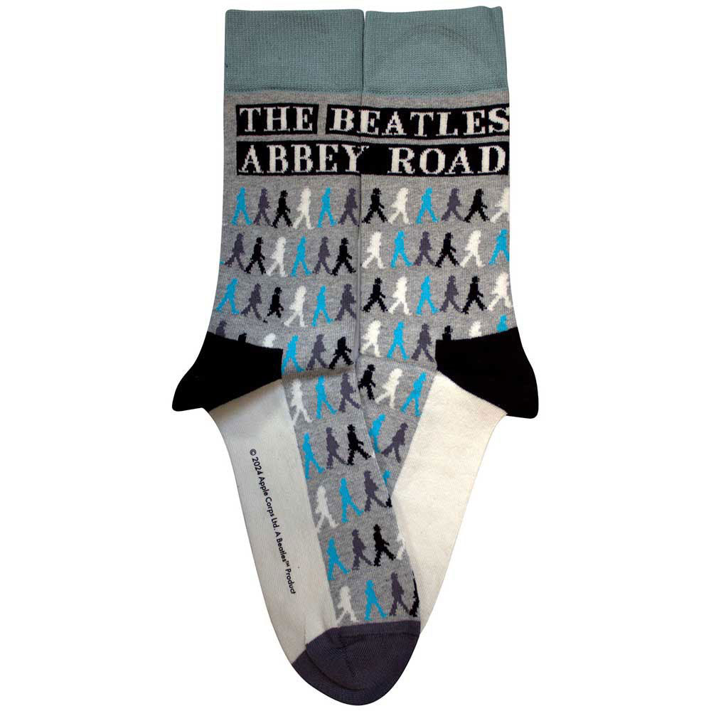 Beatles Abbey Road Colours Crossing Repeat (US Men's Shoe Size 8-12) Socks Alt 2